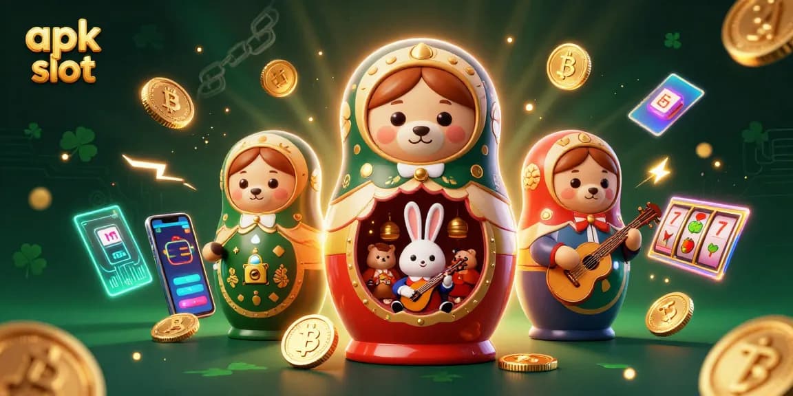 Menangkan permainan apk slot di JKTJKT dengan ilustrasi karakter unik dan elemen permainan menarik.