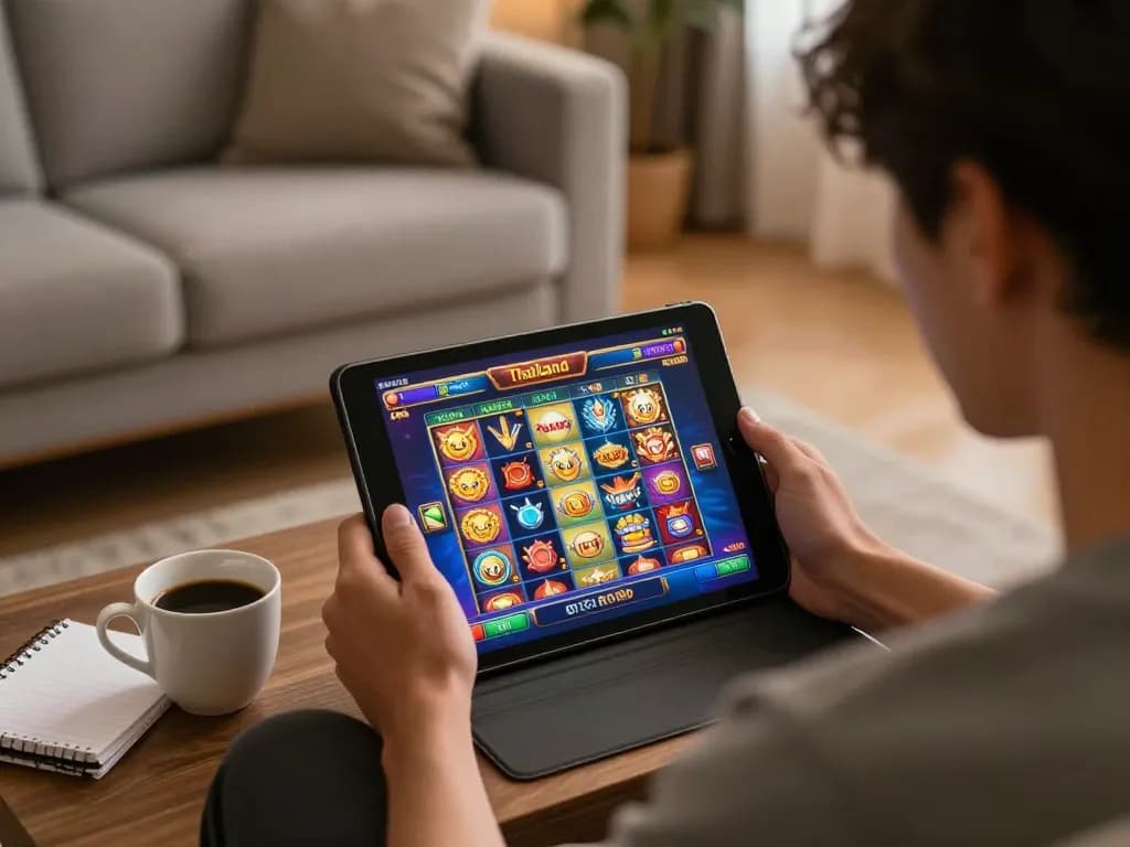 Enjoy engaging gameplay on slot thailand while analyzing strategies in a cozy home setting.