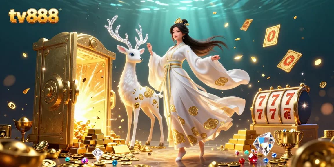 Engage with exciting jackpots at tv888 through vibrant 3D casino adventures featuring lucky symbols and treasures.