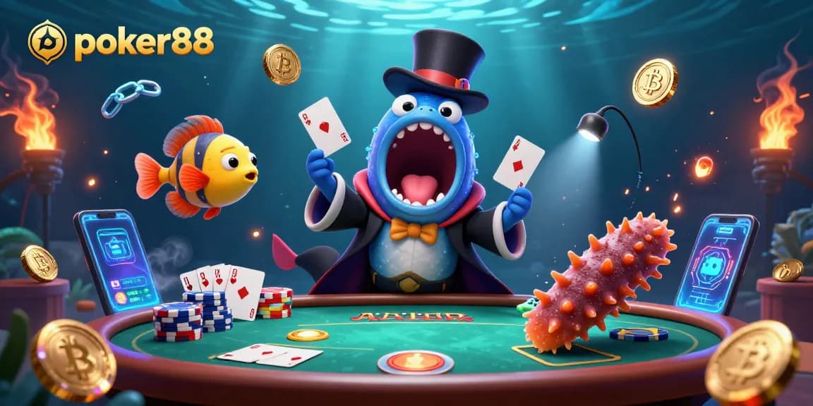 Rasakan keseruan bermain poker88 dengan aksi sulap karismatik dan karakter unik di lautan.
