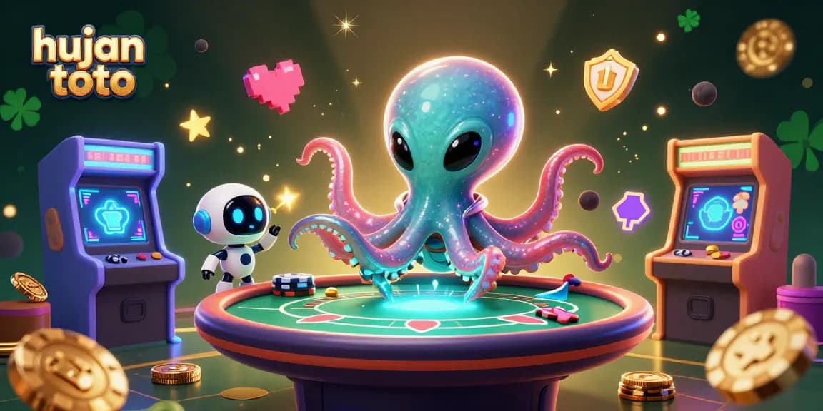 Experience thrilling gameplay with hujan toto at a dynamic holographic poker table with friendly characters.