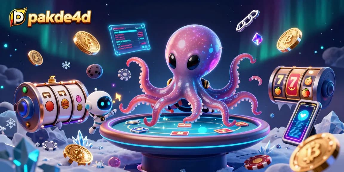 Engage in thrilling gameplay with pakde4d's exciting poker table featuring alien characters and crypto coins.