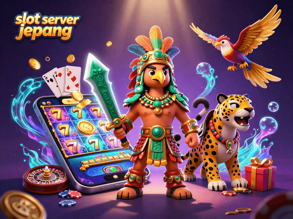 Spin the reels expertly with slot server jepang in this vibrant 3D casino illustration.