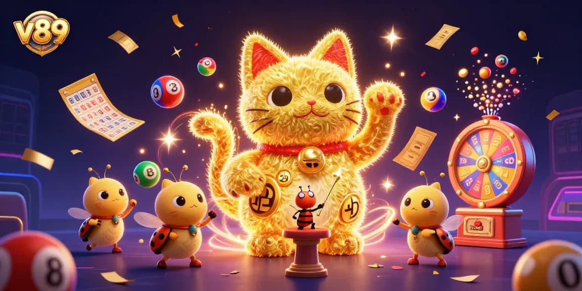 V89 menawarkan pengalaman bermain yang seru dengan jackpot dan simbol kasino yang kaya warna.