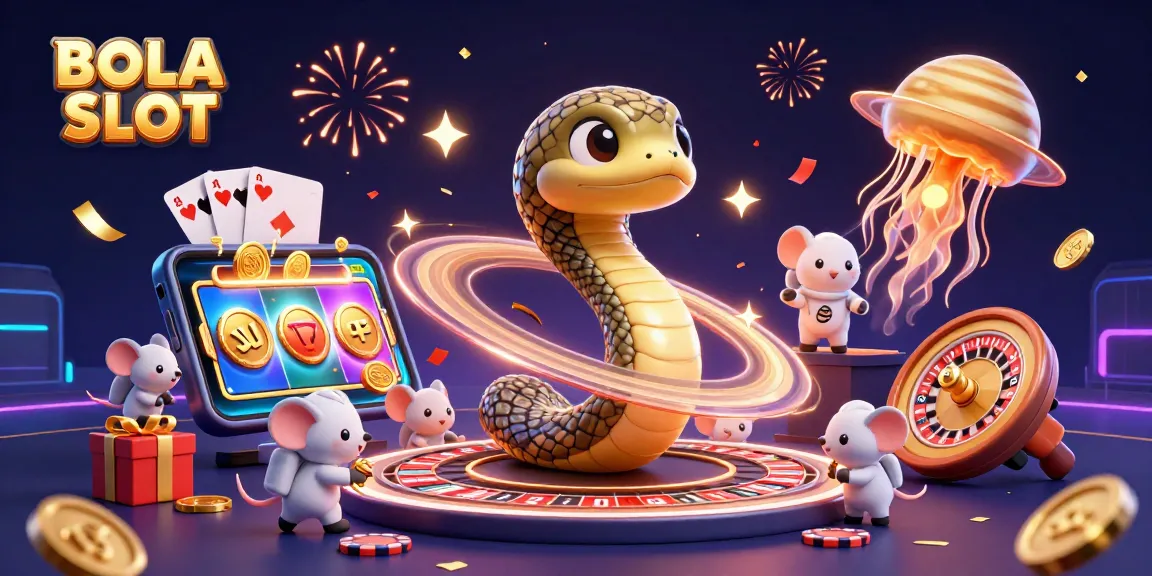 BOLA SLOT brings cosmic fun with betting astronaut mice on a Saturn ring roulette!