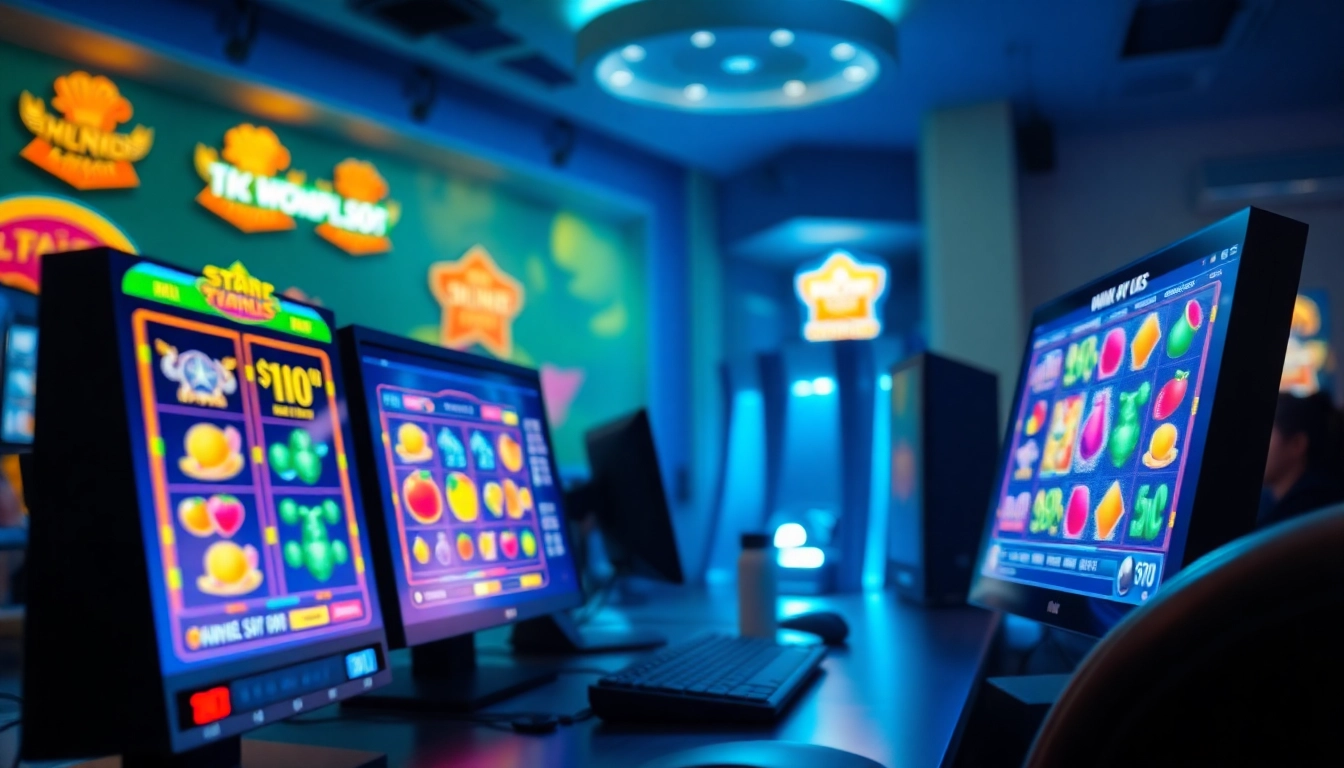 WONPLAY901 online gaming slot setup showcasing vibrant colors and exciting game screens.