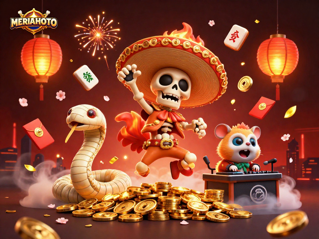 Meriahtoto memulai keberuntungan dengan skeleton mariachi dan banyak elemen keberuntungan.