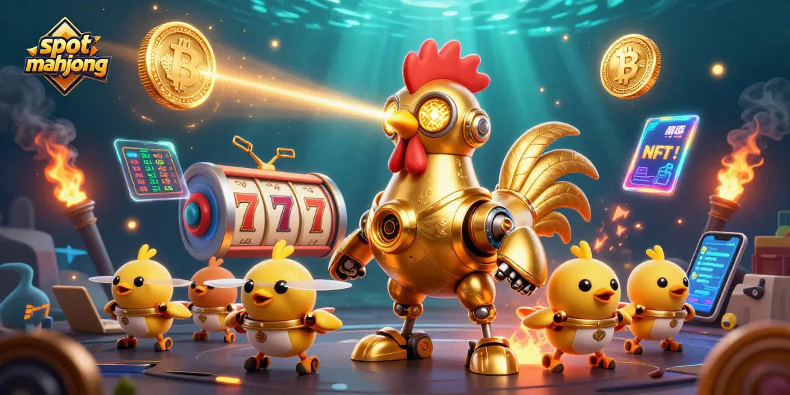 Engage with slot mahjong in an exciting 3D casino scene featuring vibrant characters and jackpot elements.