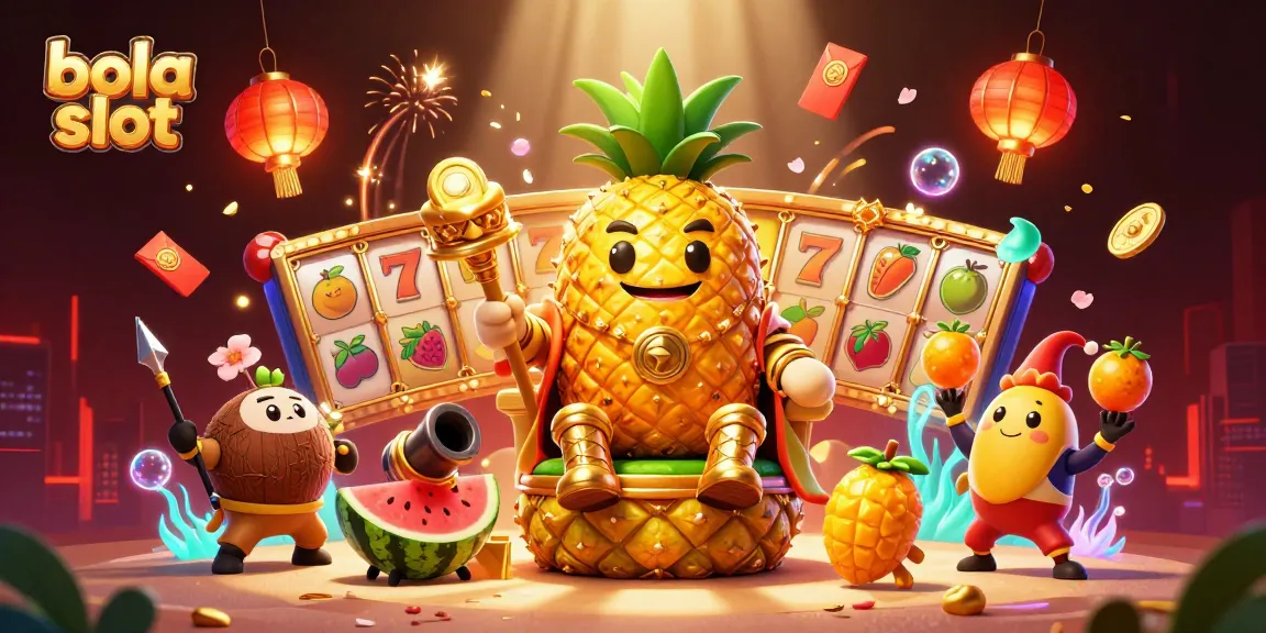 Play exciting bola slot games with vibrant characters in a rich casino scene featuring dynamic elements.