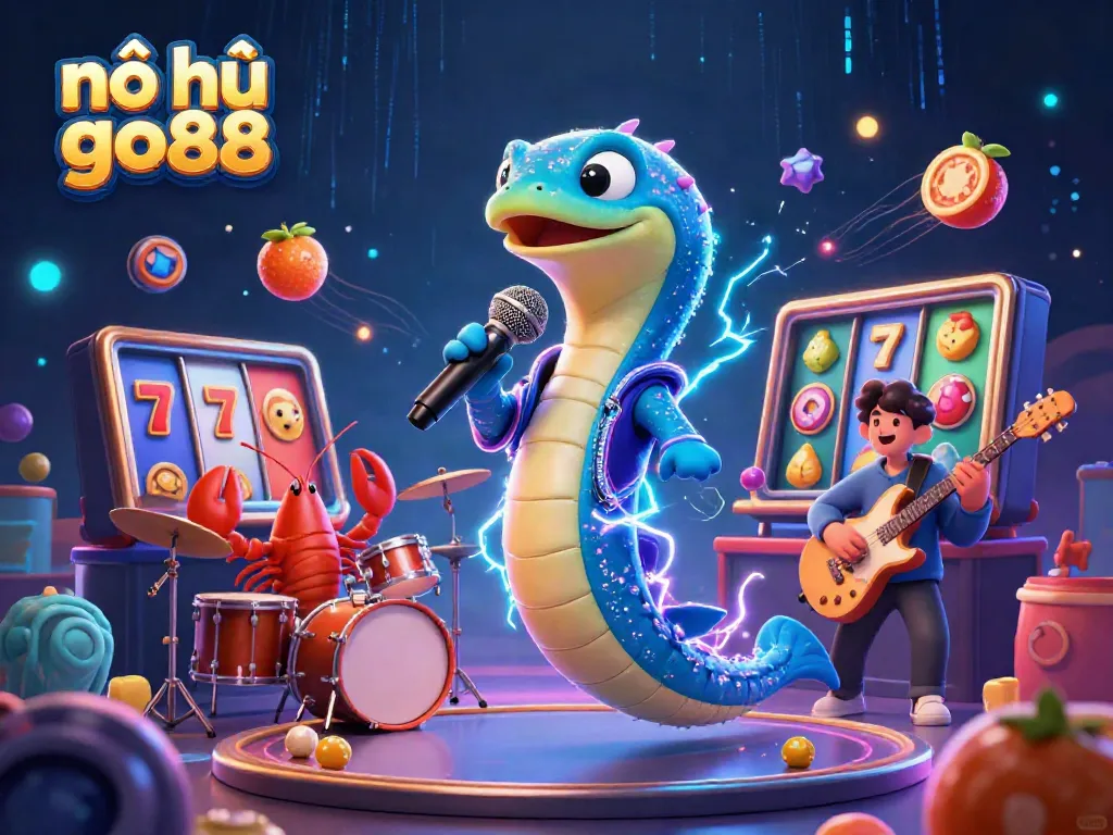 Engage in nổ hũ go88 with a vibrant underwater casino scene featuring dynamic slot elements and electrifying performances.