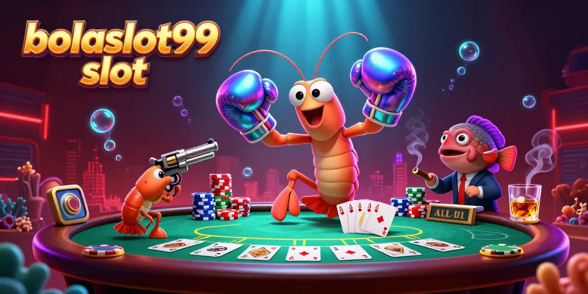 Engage in thrilling action with bolaslot99 slot, showcasing vibrant casino elements and 3D characters.
