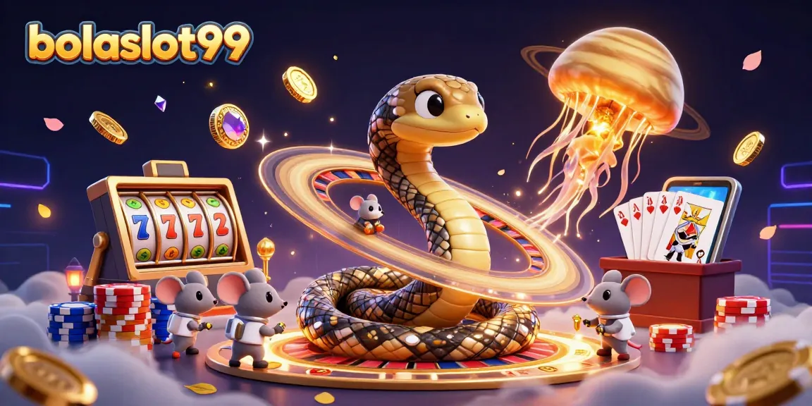 Play at bolaslot99 for casino excitement with an engaging 3D illustration of cosmic gaming.
