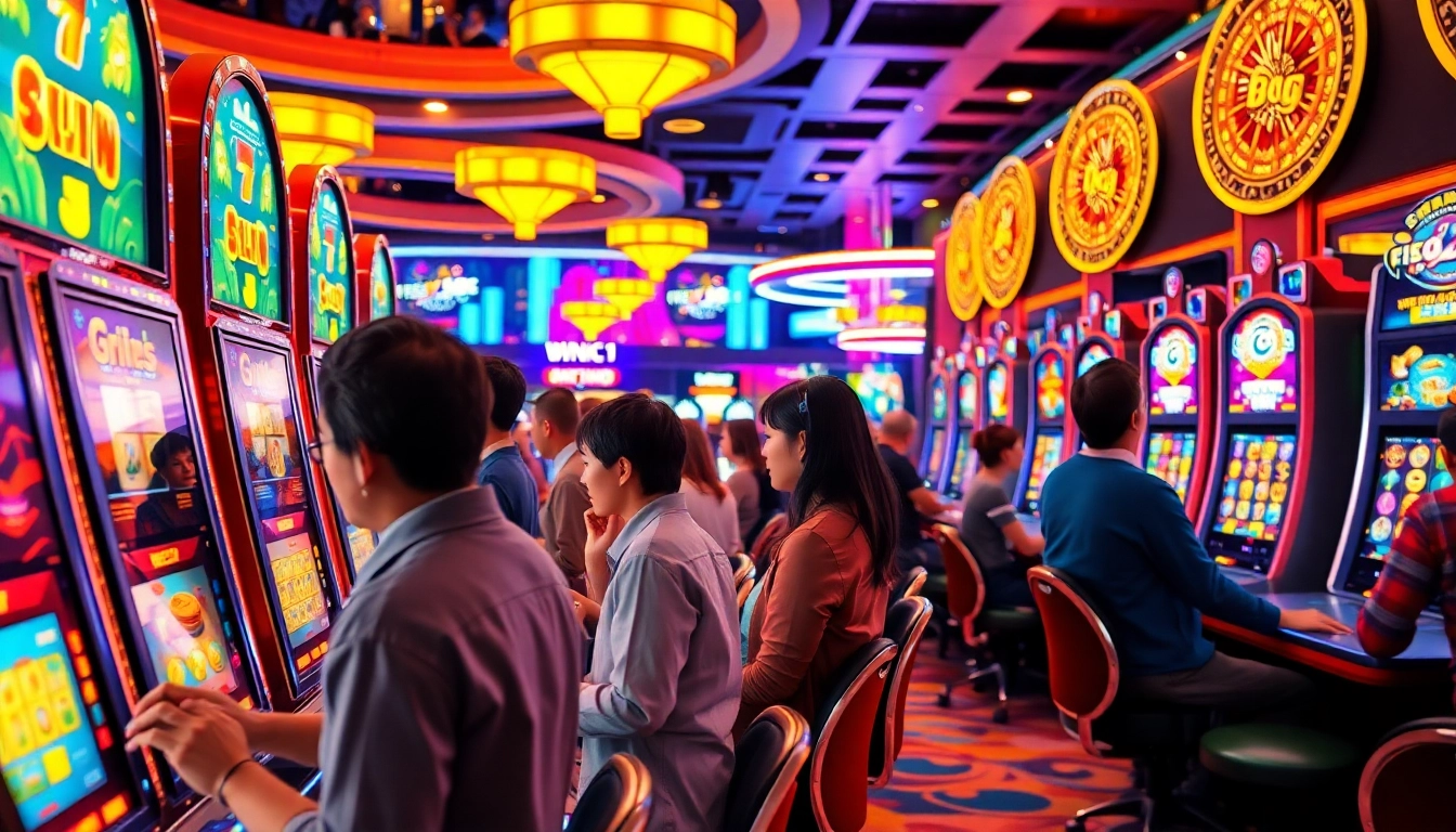 Raih kemenangan di situs slot gacor dengan slot machine yang berwarna-warni dan suasana kasino yang mendebarkan.