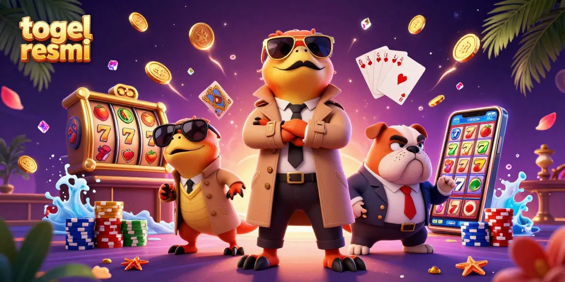 Raptor dalam jas bercampur mendaftar togel resmi di kasino VIP sambil dikelilingi koin emas dan permata berkilau.