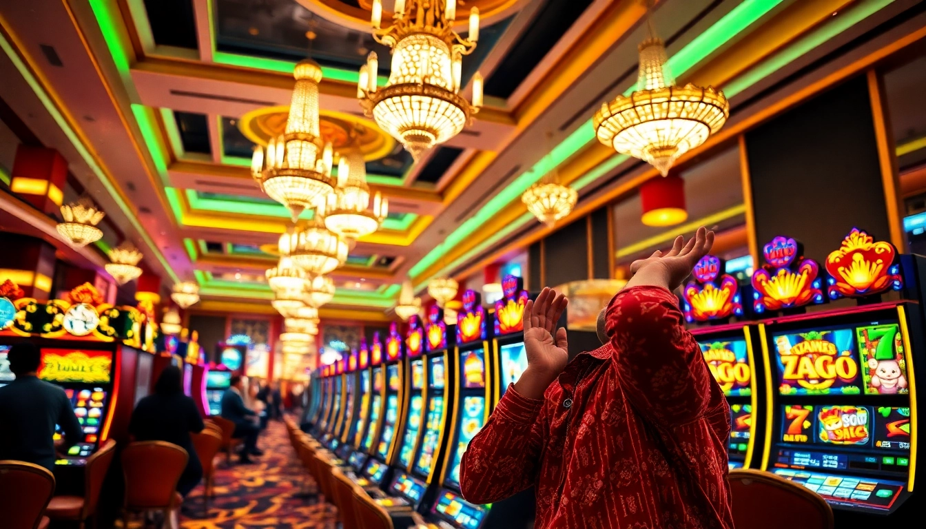 Experience excitement at situs slot gacor as players win on vibrant slot machines.