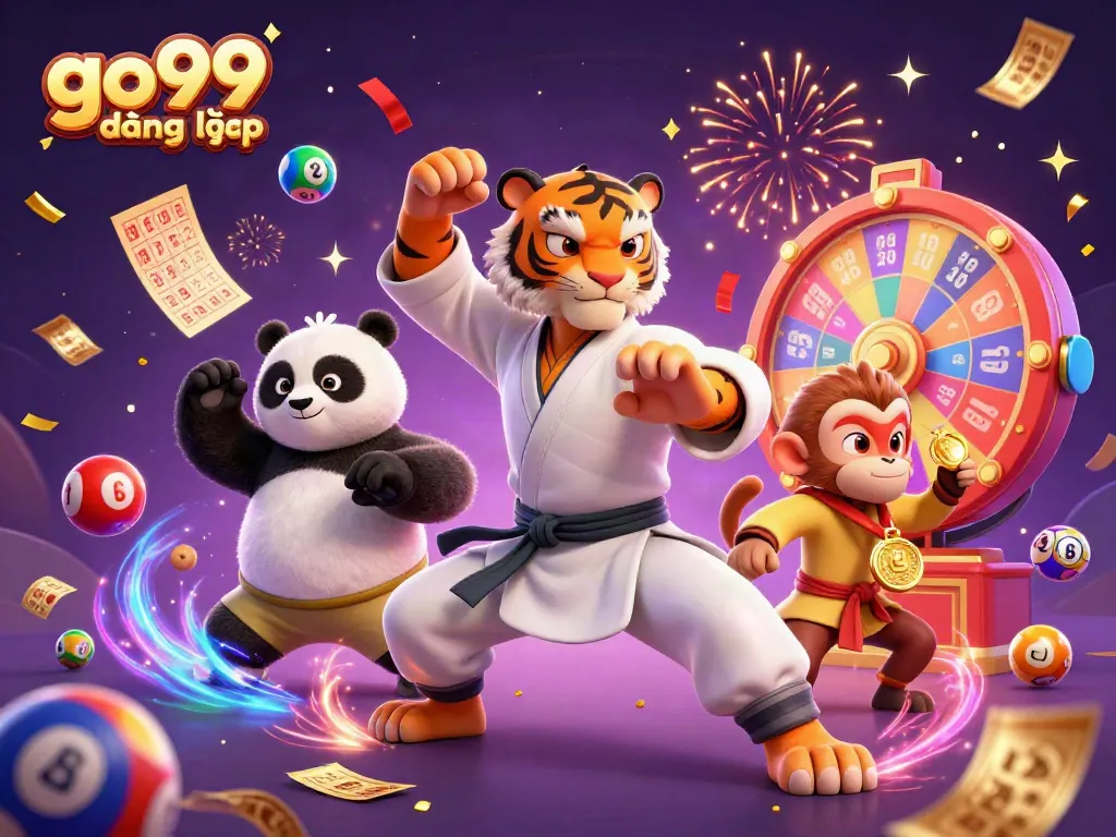 Engage with go99 đăng nhập in a vibrant casino atmosphere with fun characters and dynamic game elements.