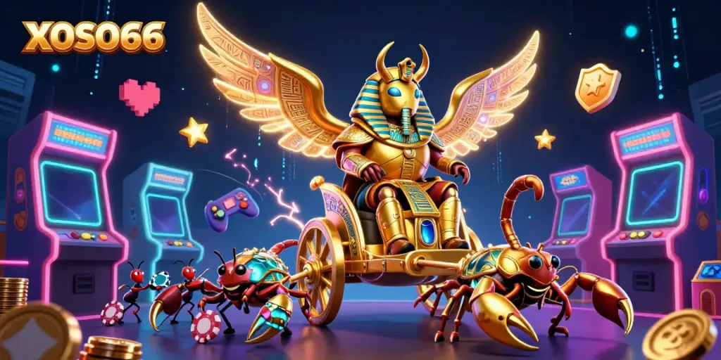 Experience engaging gameplay with XOSO66, featuring vibrant 3D casino-themed characters and elements.
