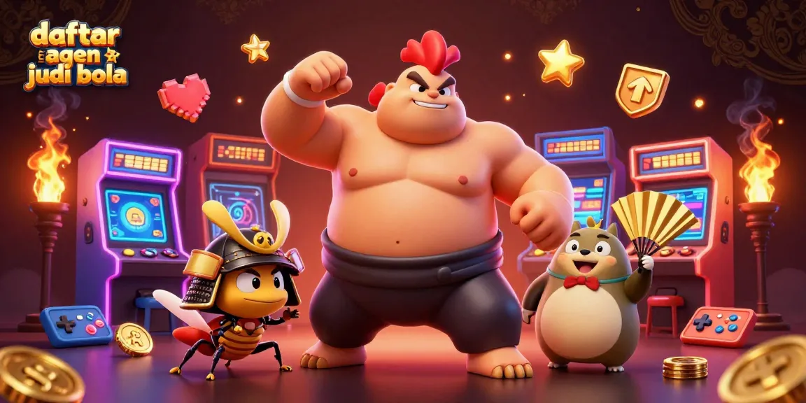 Experience the thrill at daftar agen judi bola with dynamic betting action in a vibrant illustrated scene.
