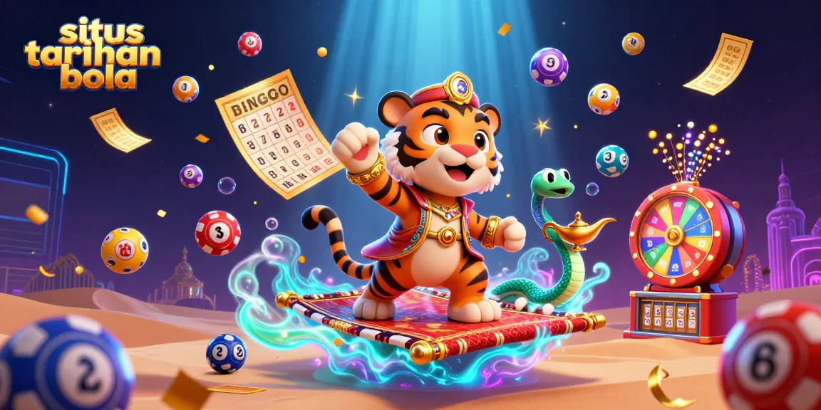 Experience the excitement of situs taruhan bola with a vibrant 3D casino illustration featuring animated elements.