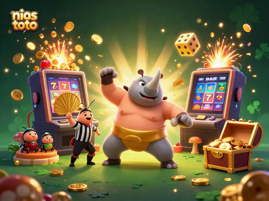Menangkan jackpot dengan nias toto di ilustrasi kasino yang dinamis dan penuh warna