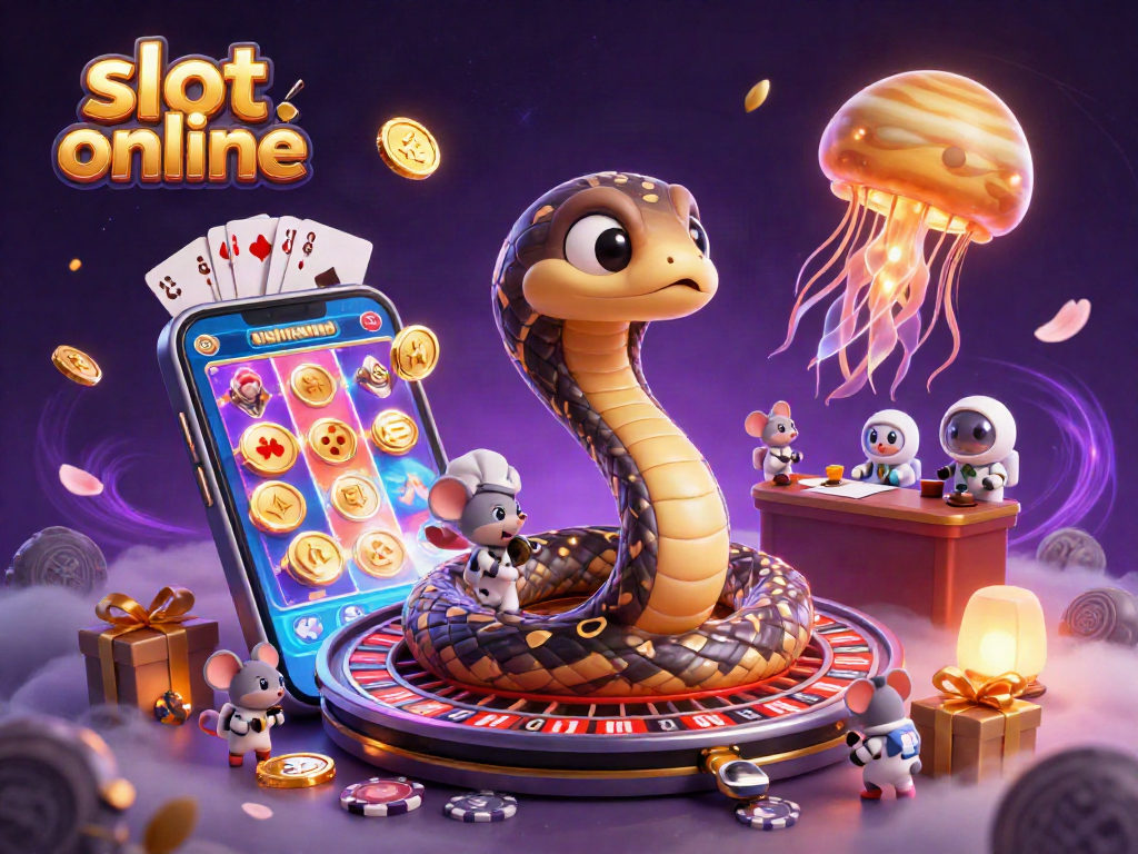 Menggiring slot online dengan permainan 3D menarik dari karakter dan elemen kasino.