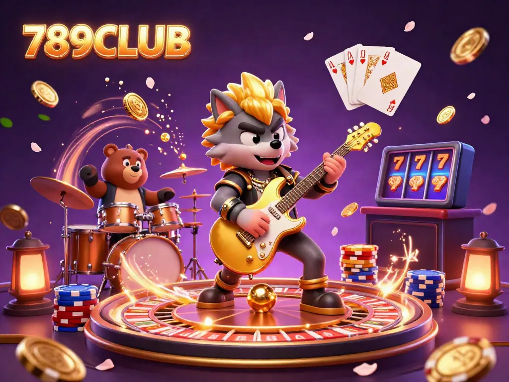 Engage in thrilling gameplay at 789CLUB with vibrant characters and dynamic casino elements.