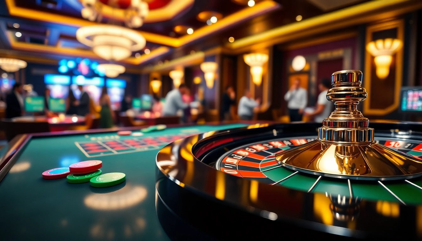 Arus Hoki meraih kemenangan di meja roulette yang elegan di casino.