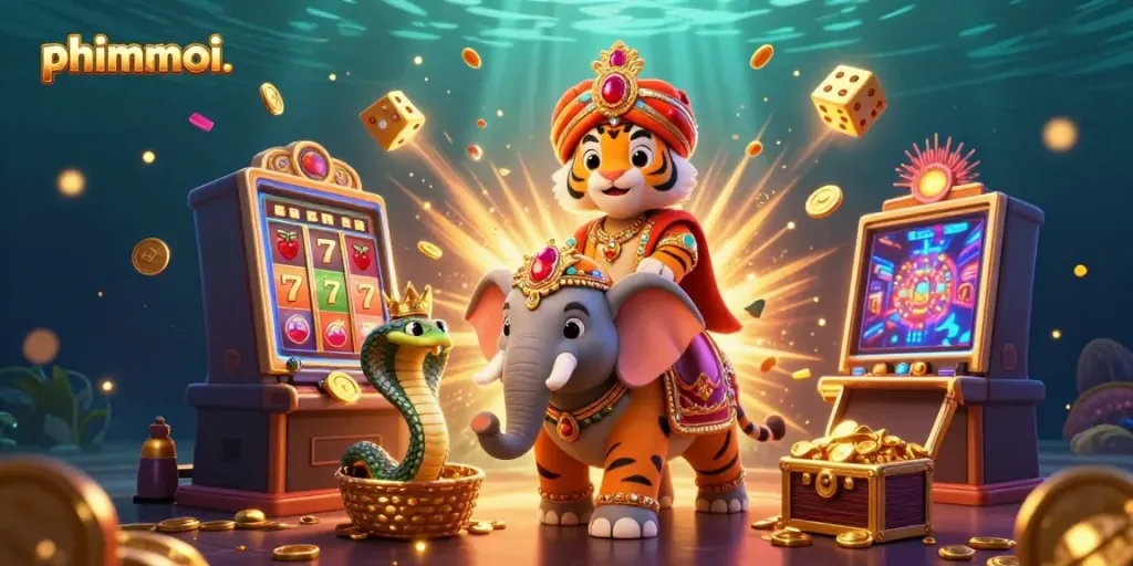 Engage with phimmoi. as a thrilling online casino experience featuring vibrant characters and dynamic game elements.