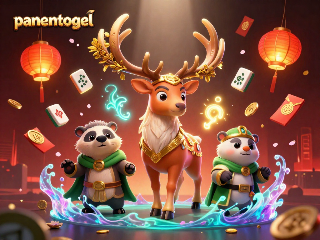 Experience panentogel's vibrant gaming scene with enchanted characters and festive elements.