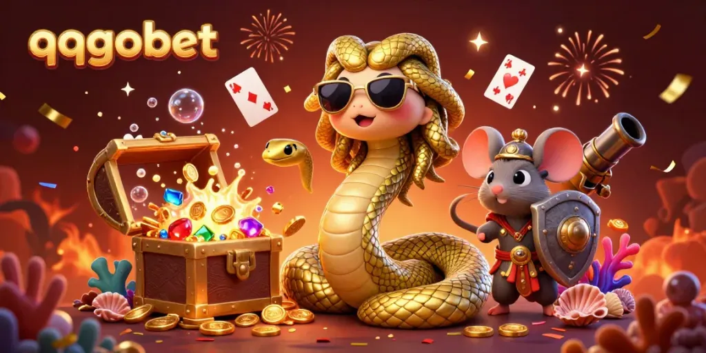 Bet with excitement at qqgobet featuring vibrant 3D characters and dynamic casino elements.