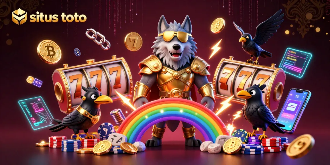 Menang besar di situs toto dengan simbol jackpot, slot, dan kemewahan digital lainnya.