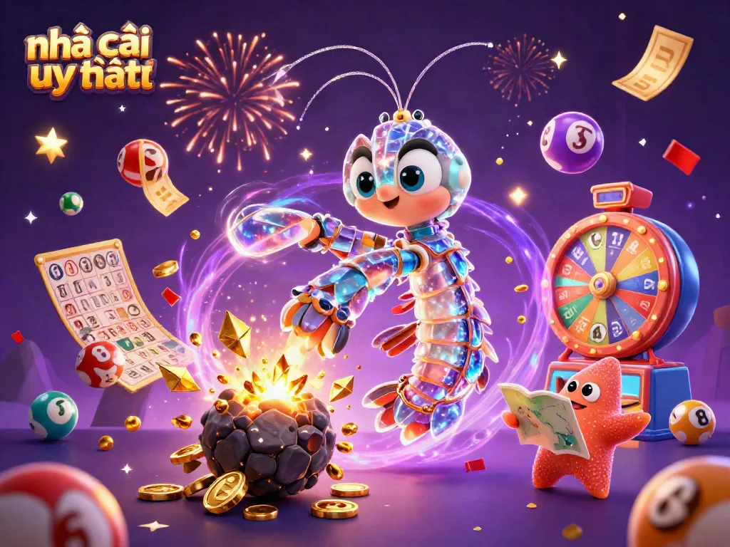 Engage with nhà cái uy tín as a colorful scene bursts with excitement, featuring vibrant casino elements.