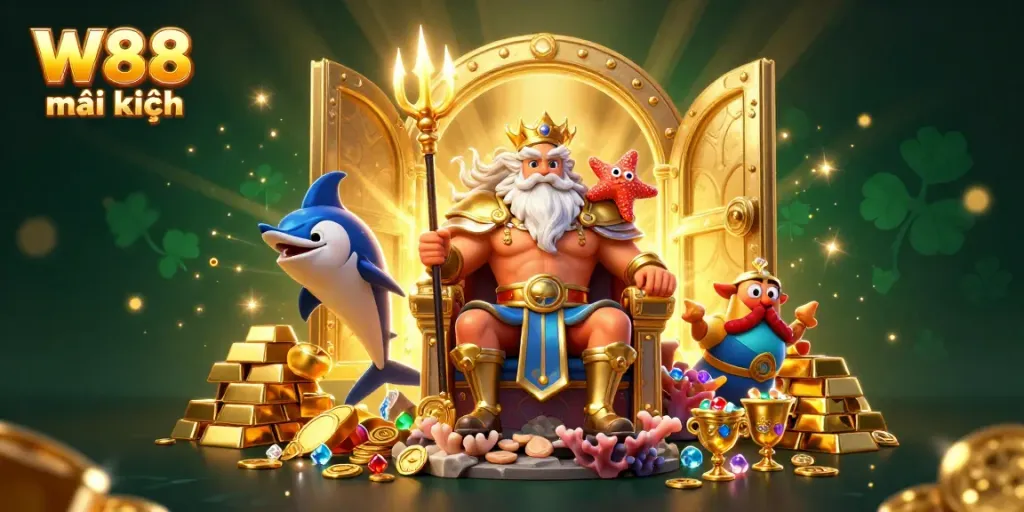Experience thrilling gameplay with W88 mới nhất featuring Neptune and treasure galore for online betting.