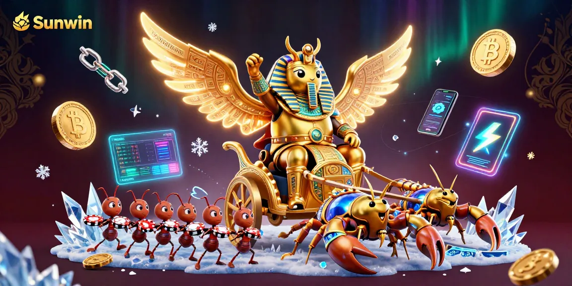 Sunwin players engaged with exciting gaming elements in a vibrant, dynamic casino scene.