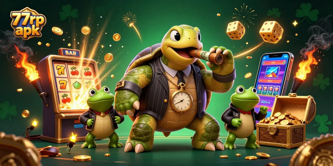 Experience excitement with the 77rp apk in vibrant casino action featuring unique characters!